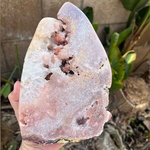 Pink Amethyst Sugar Druzy Slab